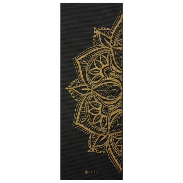 GAIAM - 6 mm Premium Metallic Yoga Mat - Yogamatte Gr 61 x 173 x 0,6 cm schwarz von GAIAM