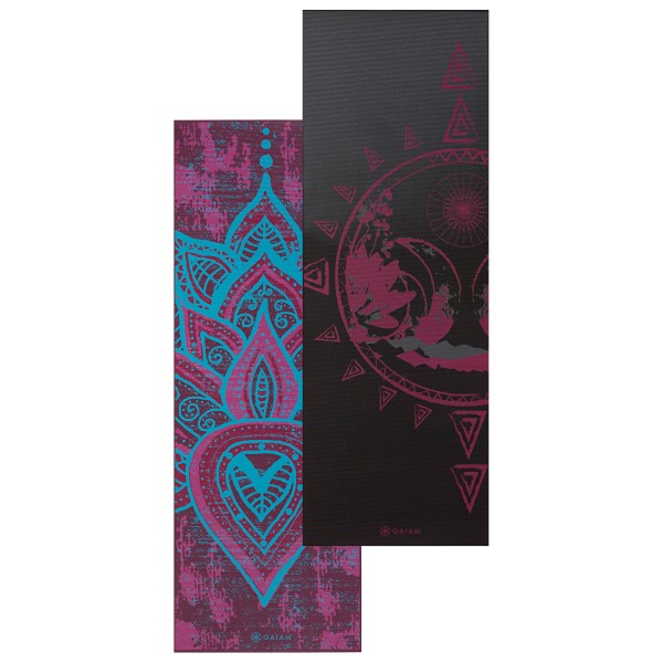 GAIAM - 6 mm Premium Reversible Yoga Mat - Yogamatte Gr 61 x 173 x 0,6 cm bunt von GAIAM
