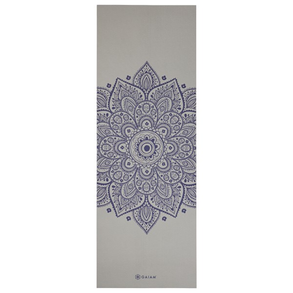 GAIAM - Sundial Flower Yoga Mat 5 mm Classic Printed - Yogamatte Gr 61 x 173 x 0,5 cm grau von GAIAM