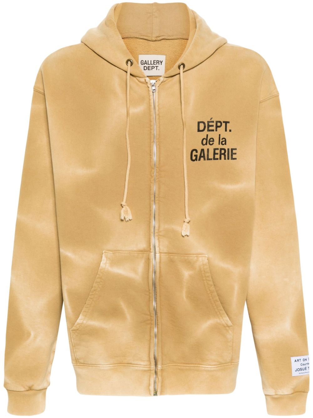 GALLERY DEPT. bleached zipped cotton hoodie - Brown von GALLERY DEPT.