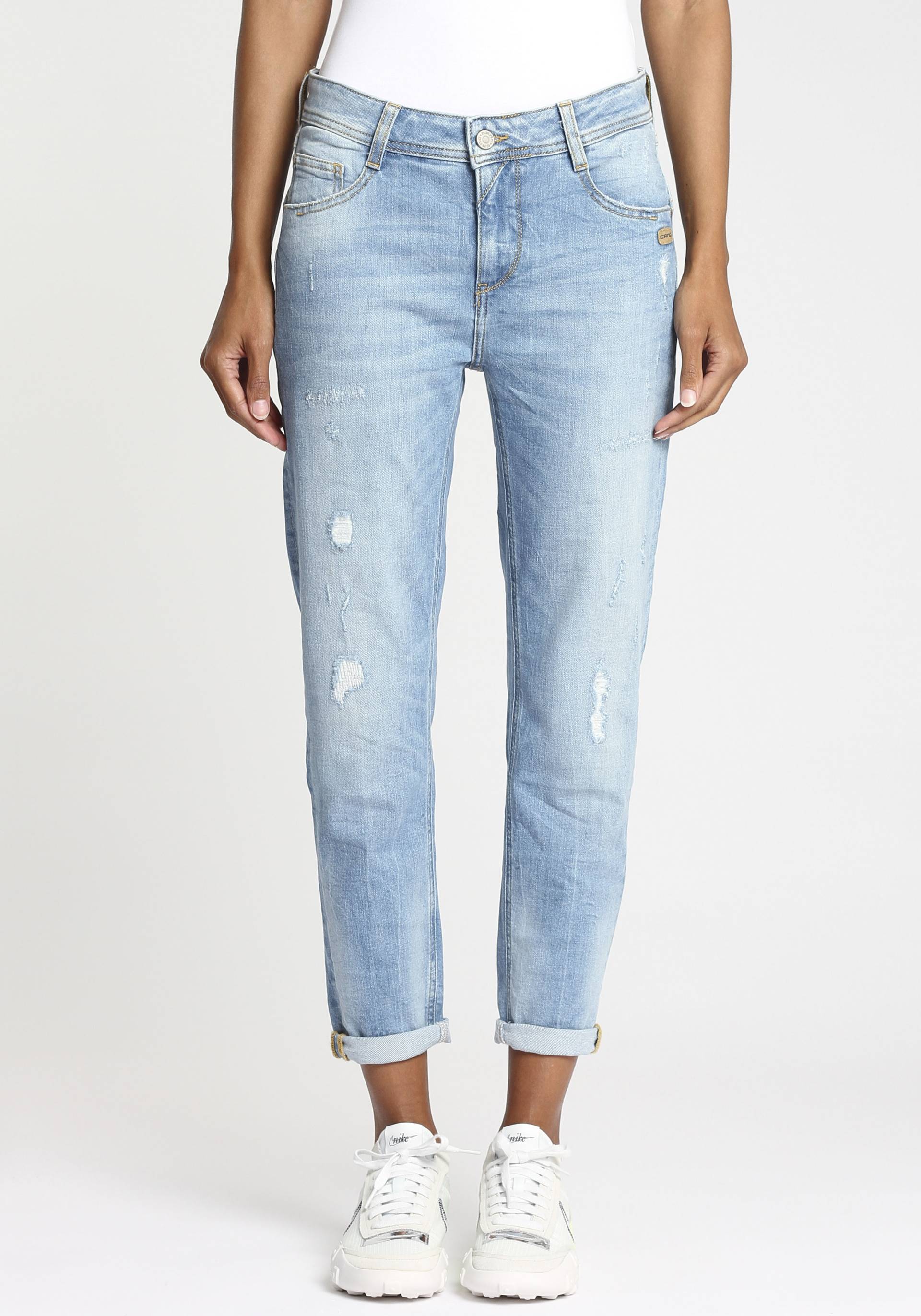 GANG Relax-fit-Jeans »94AMELIE CROPPED«, mit verkürzter Beinlänge und ausgefranster Kante am Saumabschluss von GANG