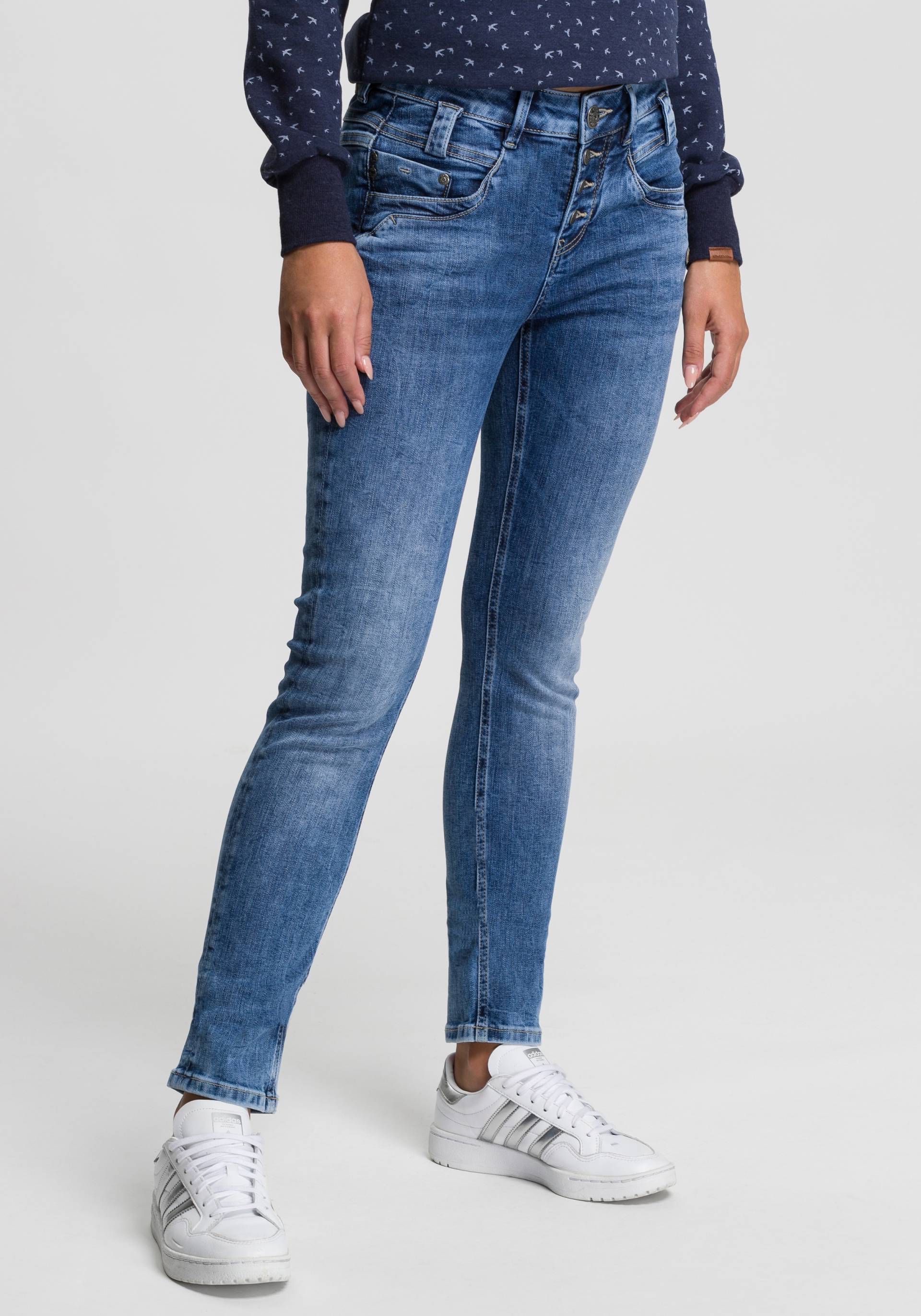 GANG Slim-fit-Jeans »94CARLI«, mit offener Knopfleiste von GANG