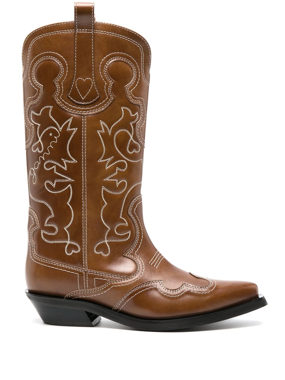 GANNI 50mm mid-calf western boots - Brown von GANNI