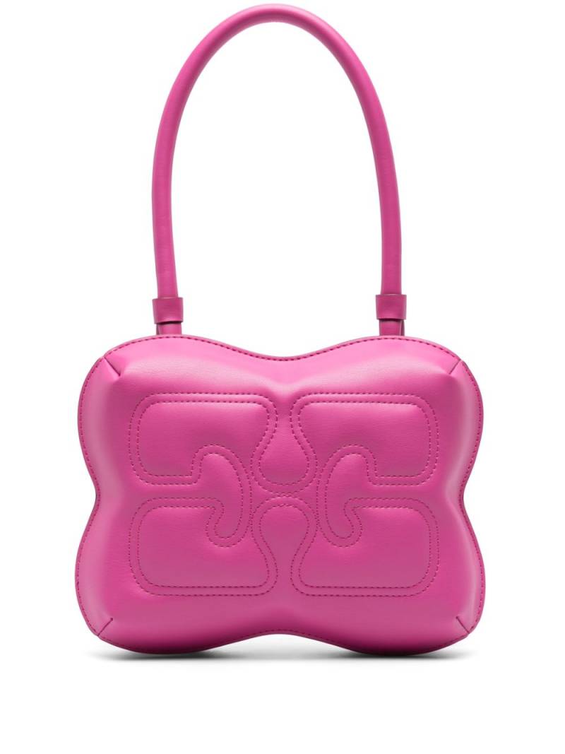 GANNI Butterfly logo-embossed shoulder bag - Pink von GANNI