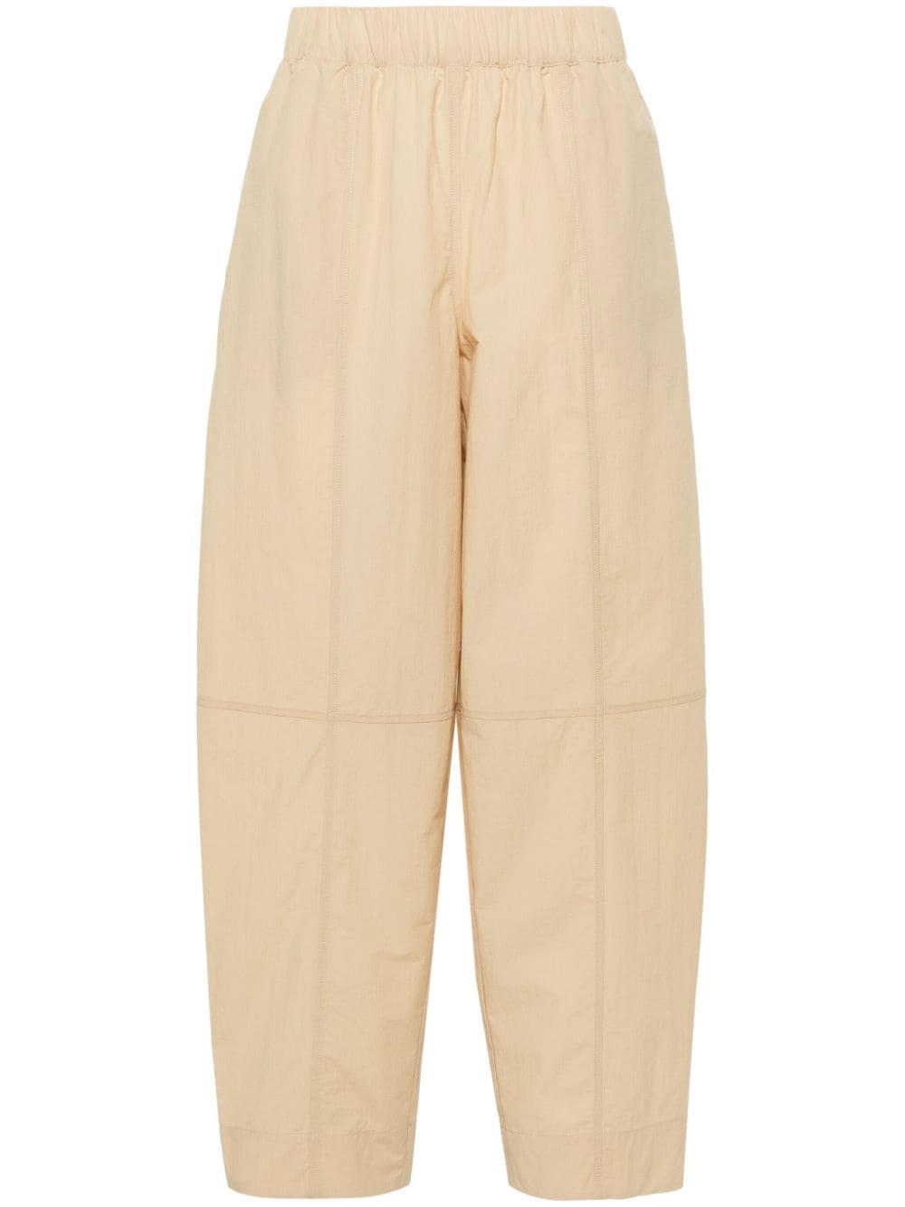 GANNI Curve tapered-leg trousers - Neutrals von GANNI