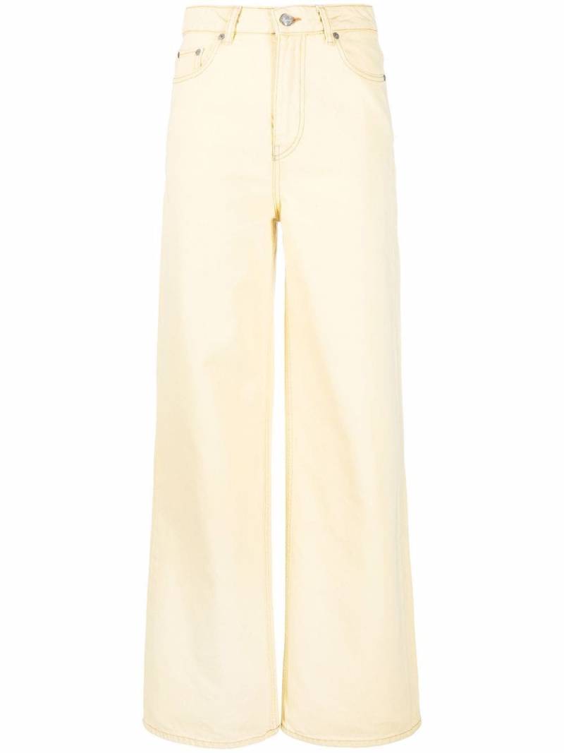 GANNI Magny wide-leg jeans - Yellow von GANNI