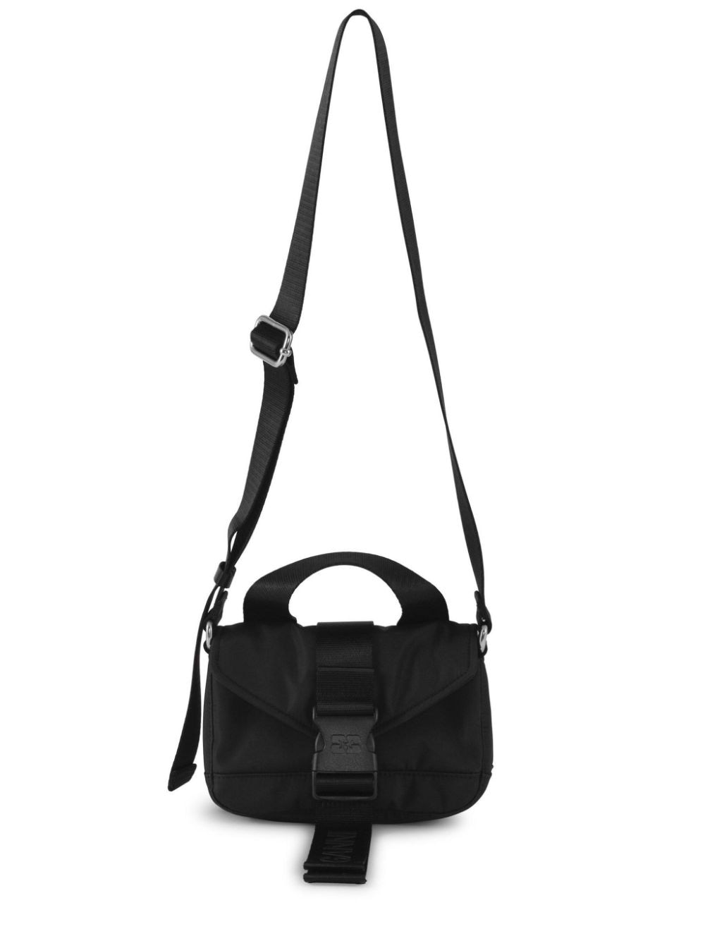 GANNI Recycled Tech satchel bag - Black von GANNI