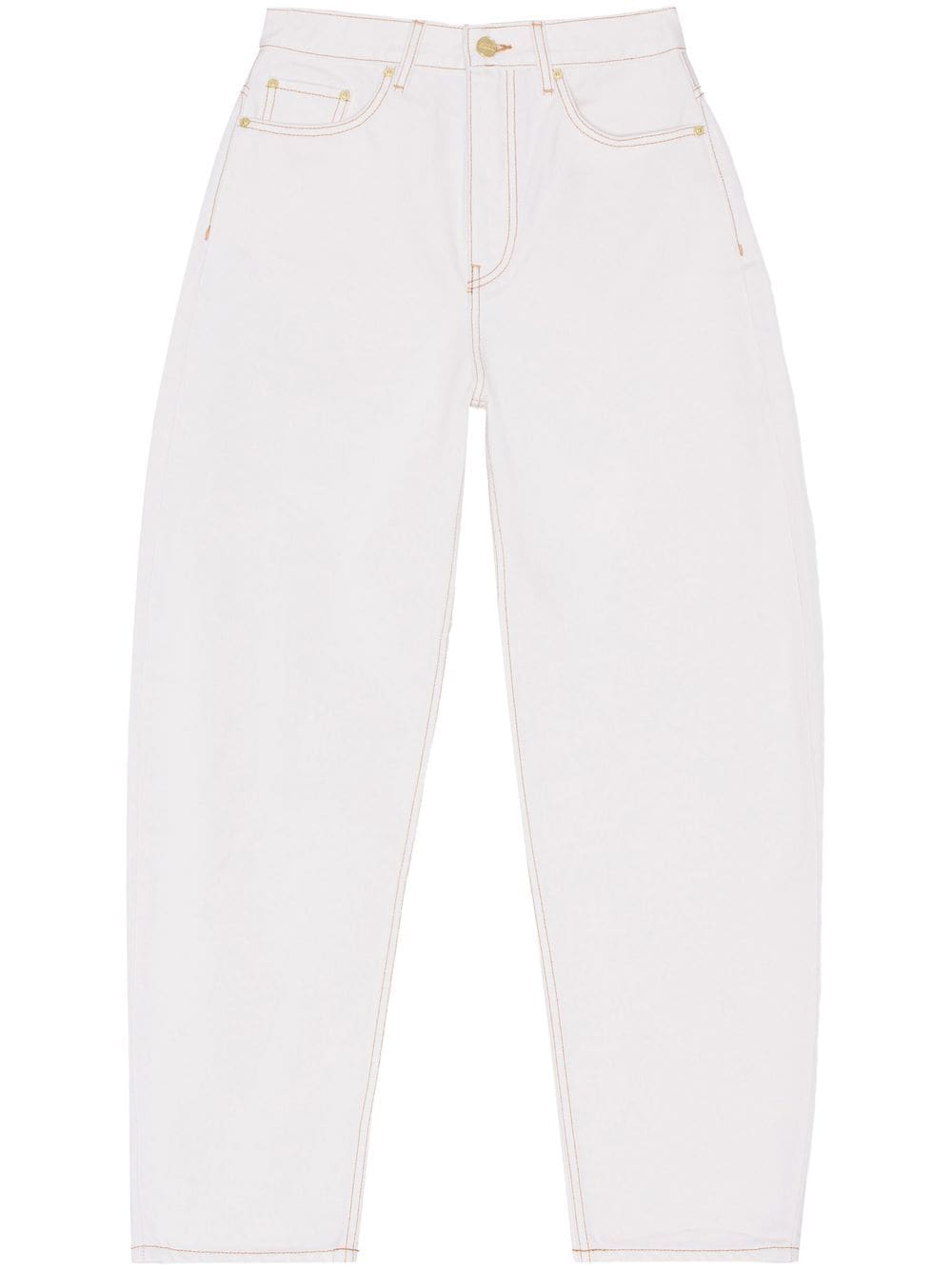 GANNI Stary tapered jeans - White von GANNI