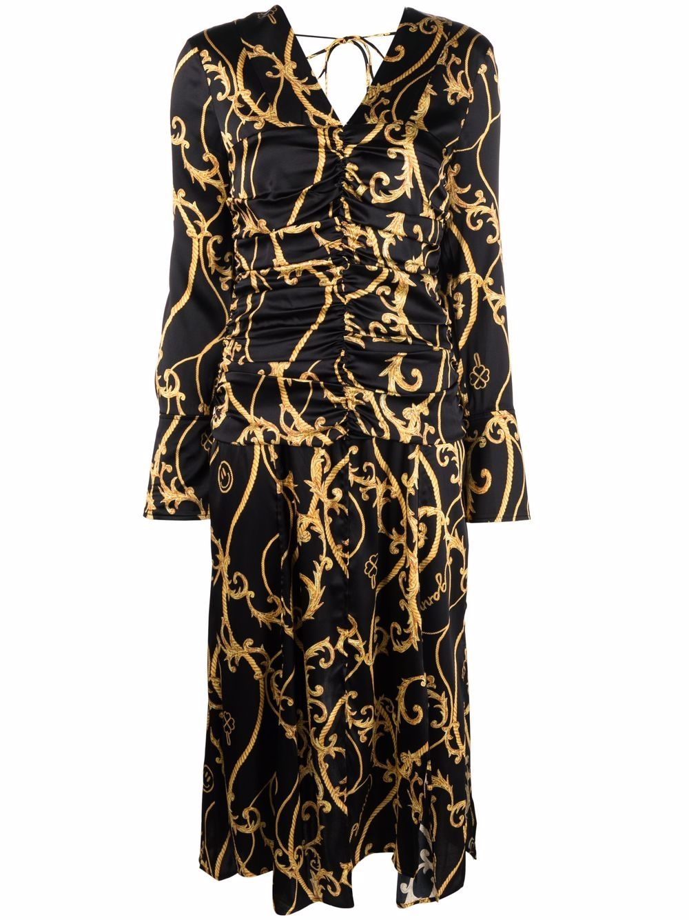 GANNI baroque-print dress - Black von GANNI