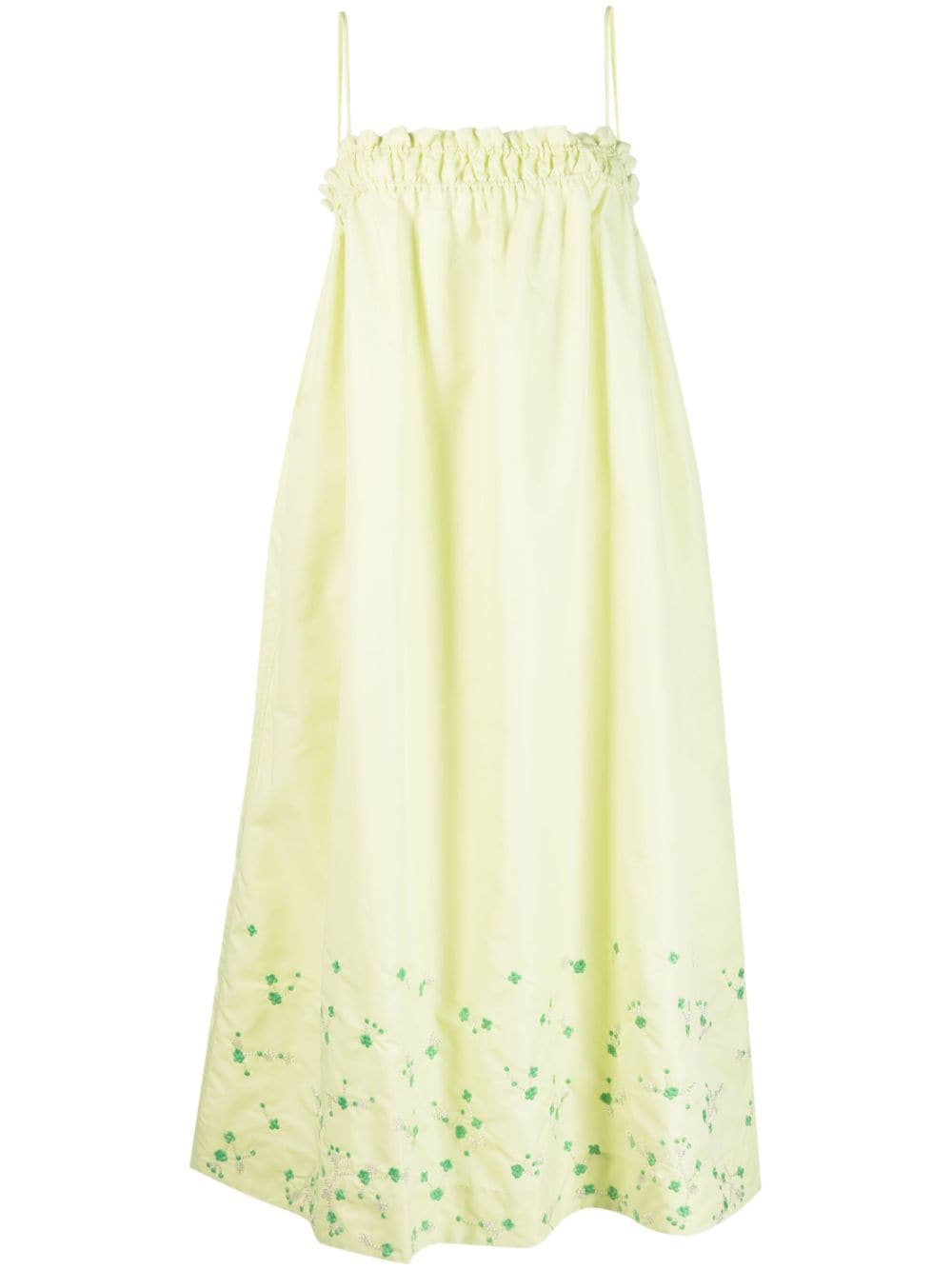 GANNI bead-embellished midi dress - Green von GANNI