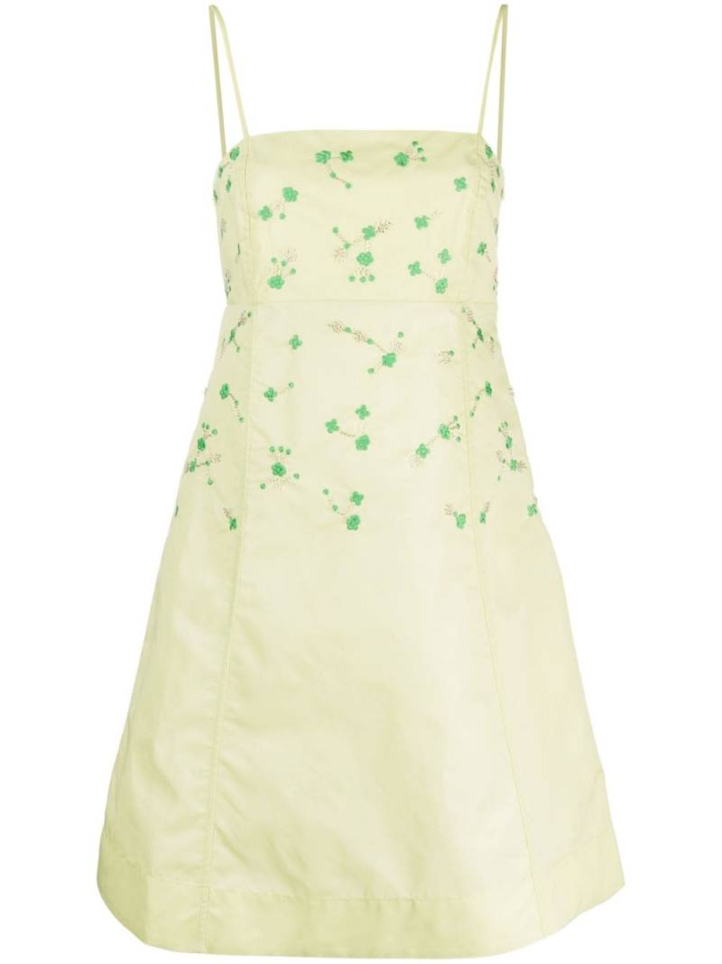 GANNI bead-embellished mini dress - Green von GANNI