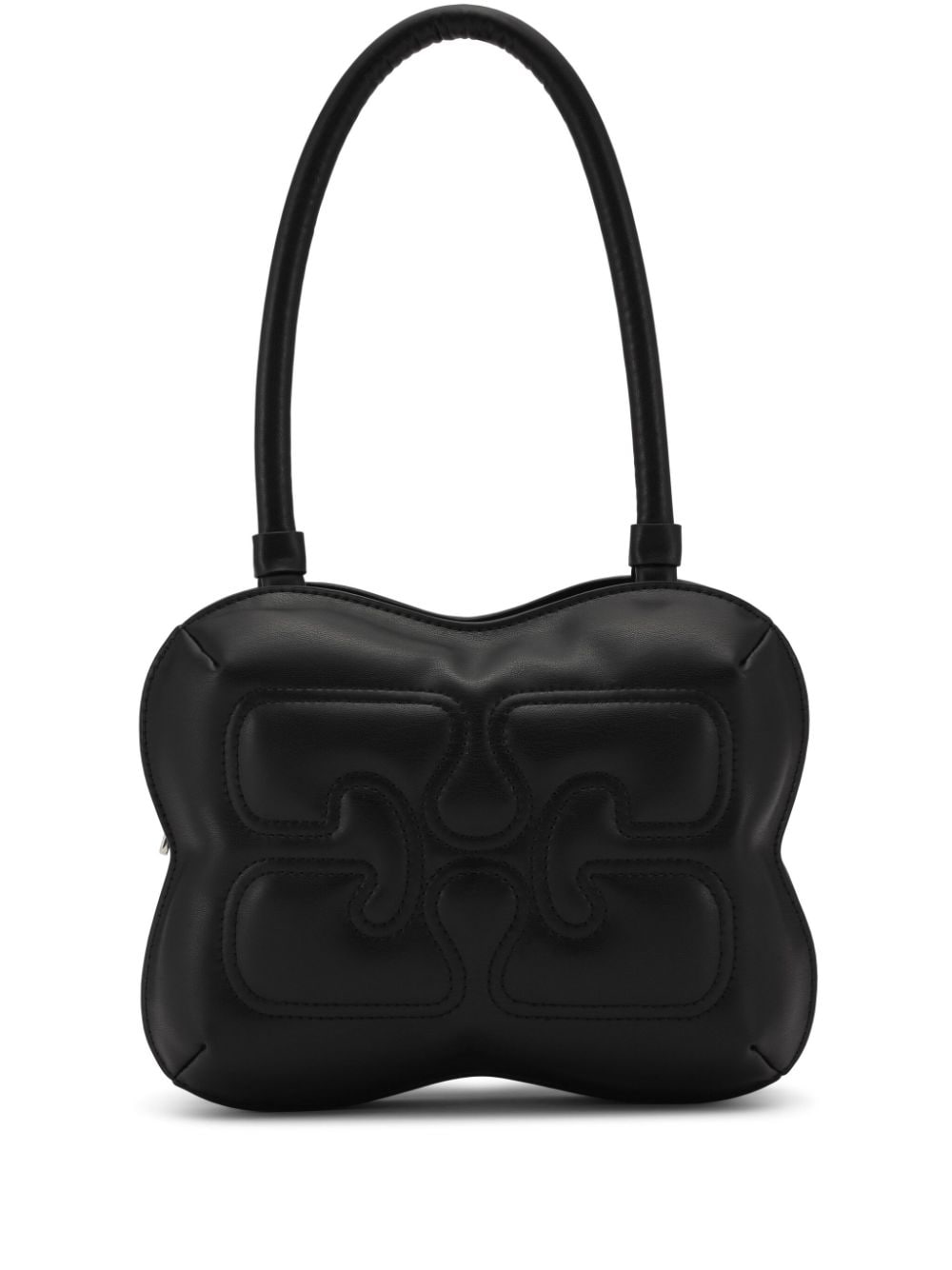 GANNI butterfly leather shoulder bag - Black von GANNI