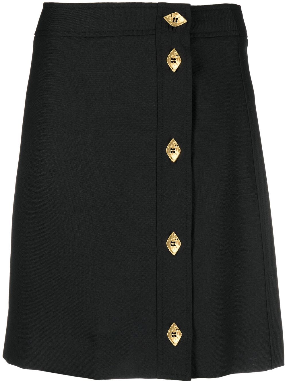 GANNI button-up mini skirt - Black von GANNI