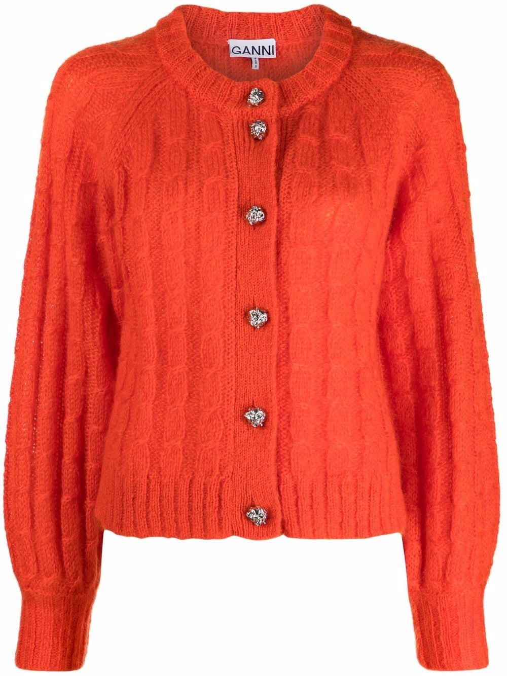 GANNI cable-knit cardigan - Orange von GANNI