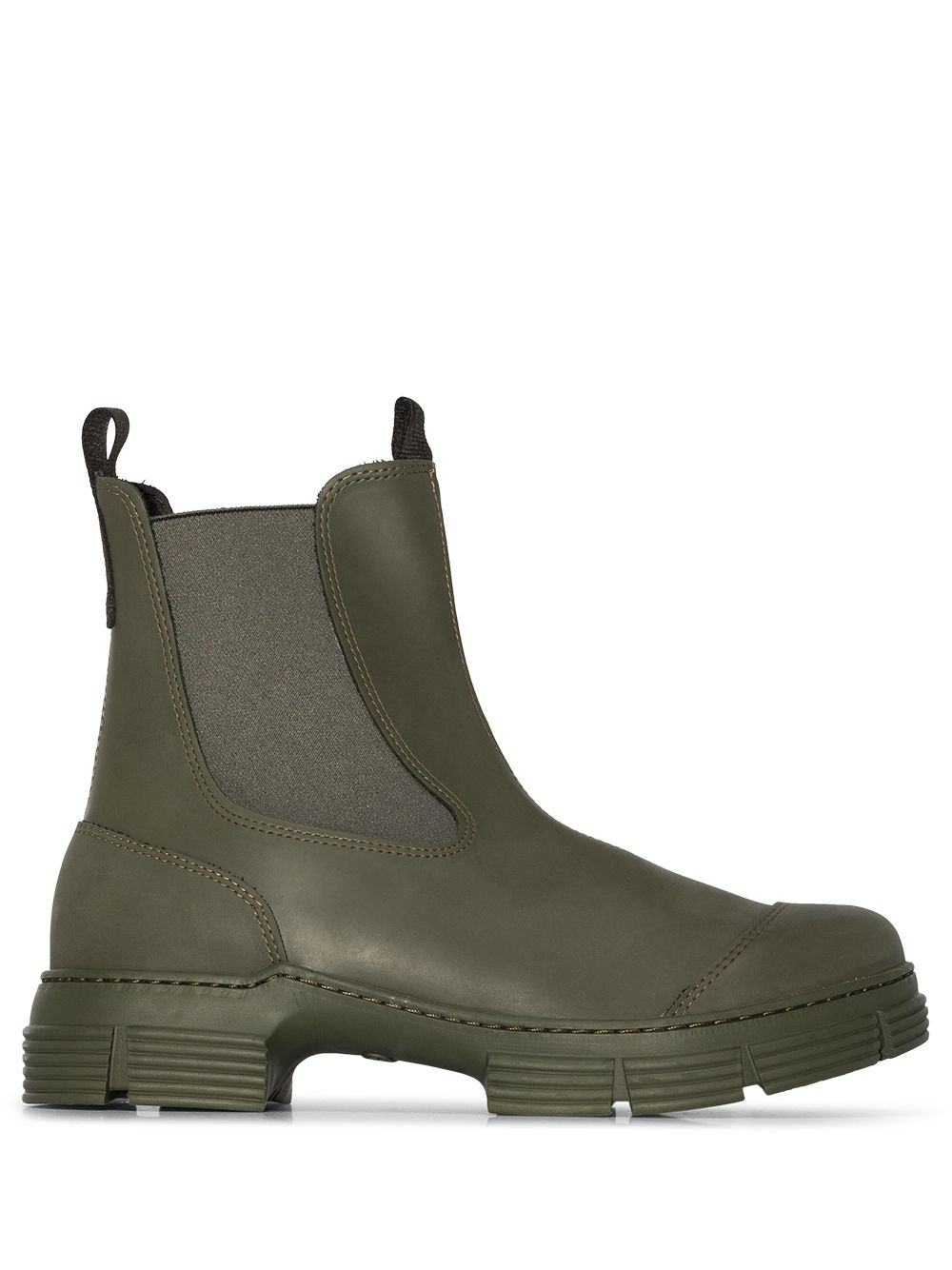 GANNI chunky sole Chelsea ankle boots - Green von GANNI