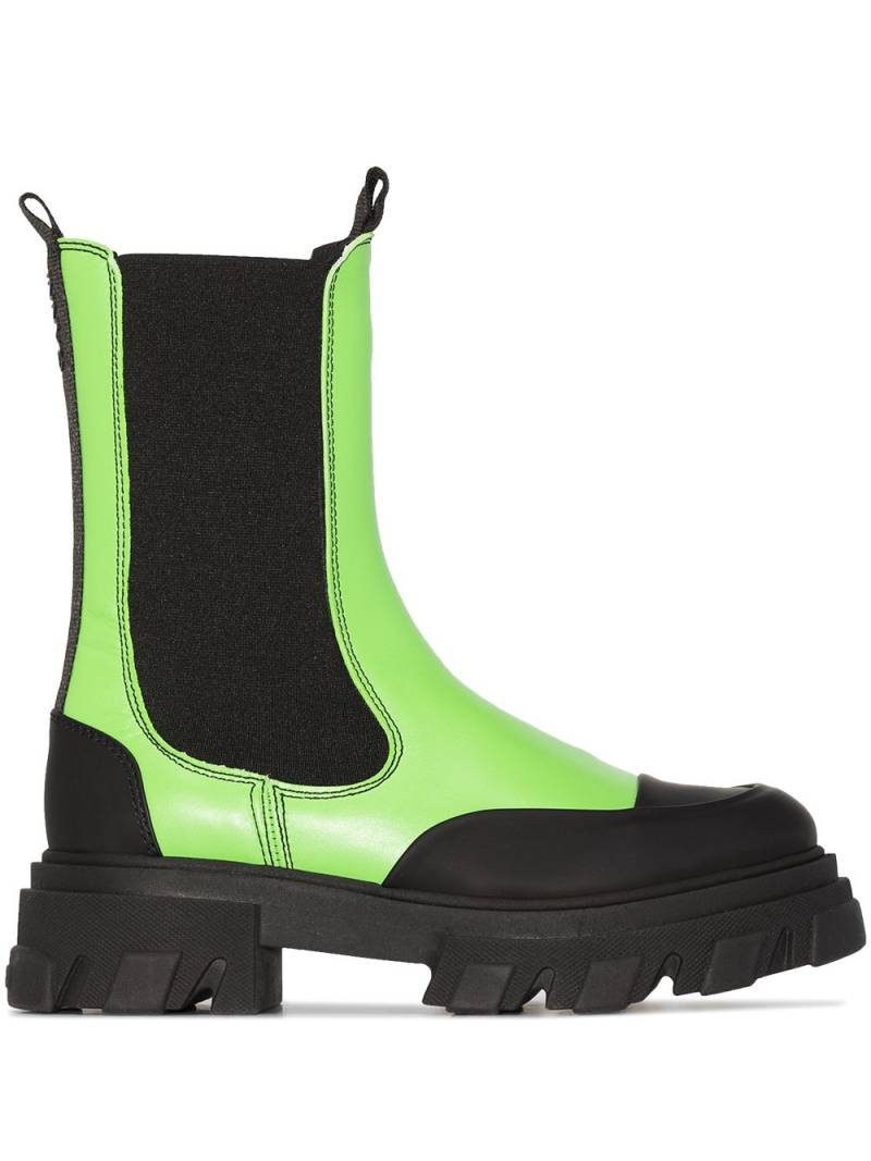 GANNI chunky-sole ankle boots - Green von GANNI