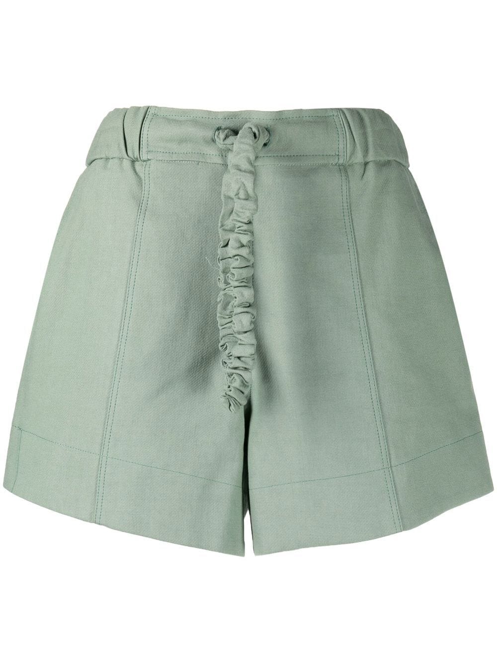 GANNI drawstring suiting shorts - Green von GANNI