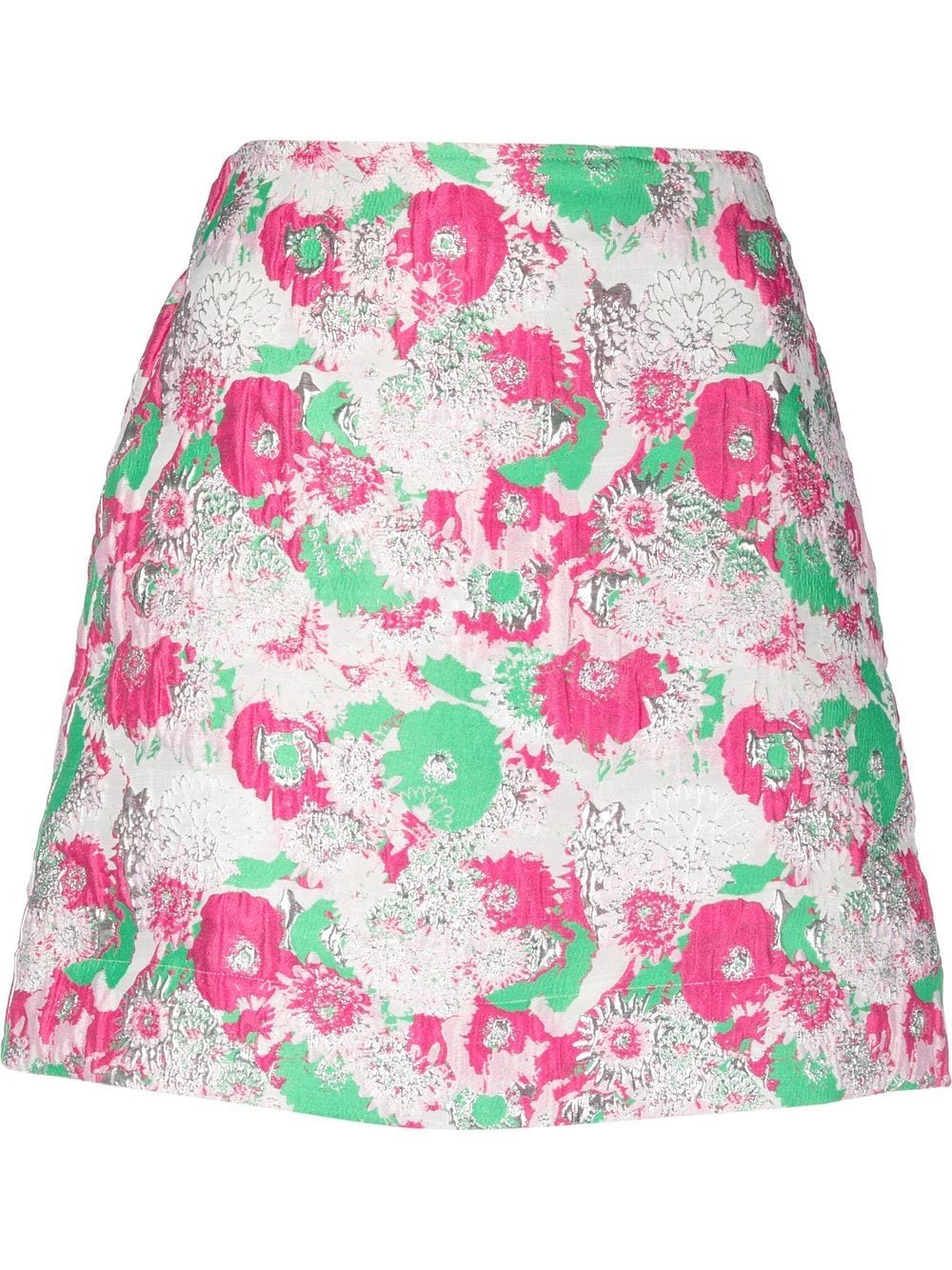 GANNI floral-pattern A-line skirt - Pink von GANNI