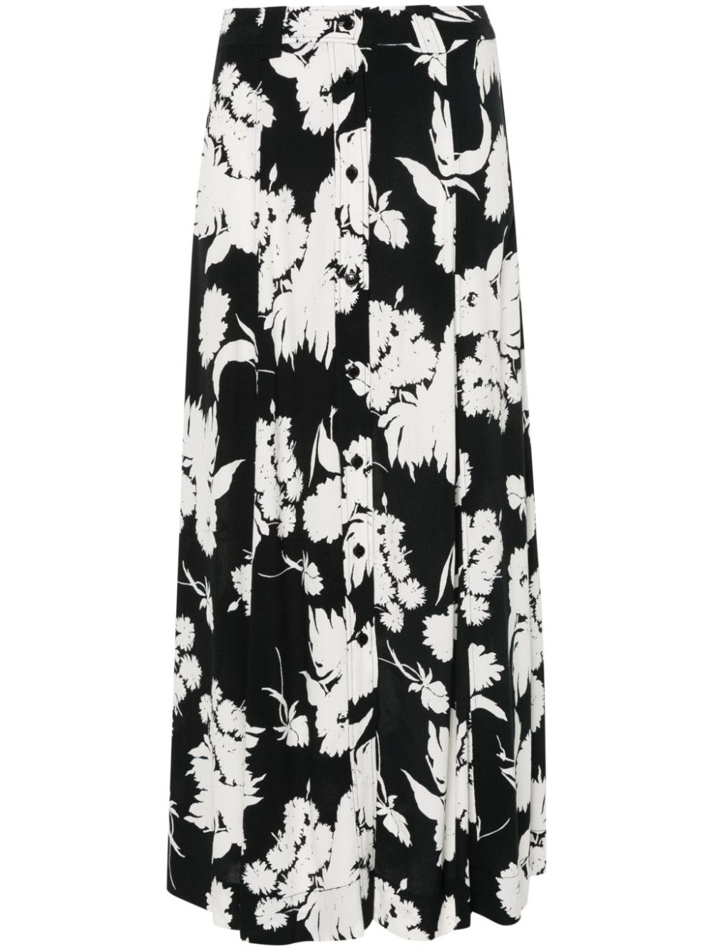 GANNI floral-print dress - Black von GANNI