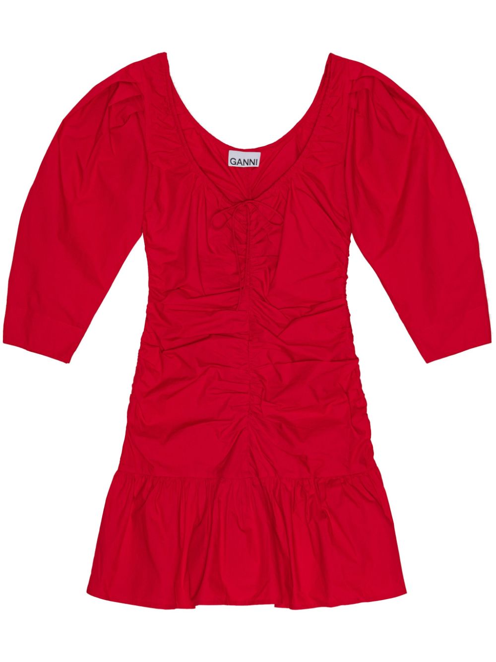 GANNI gathered poplin minidress von GANNI