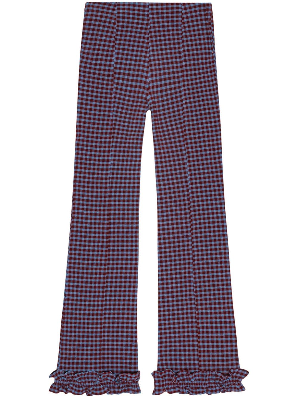 GANNI gingham check trousers - Red von GANNI