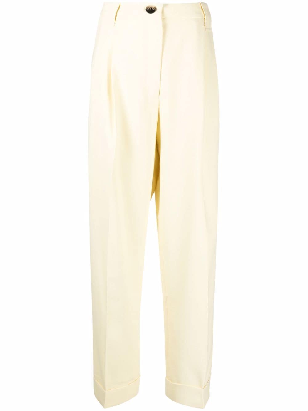 GANNI high-rise tailored trousers - Yellow von GANNI
