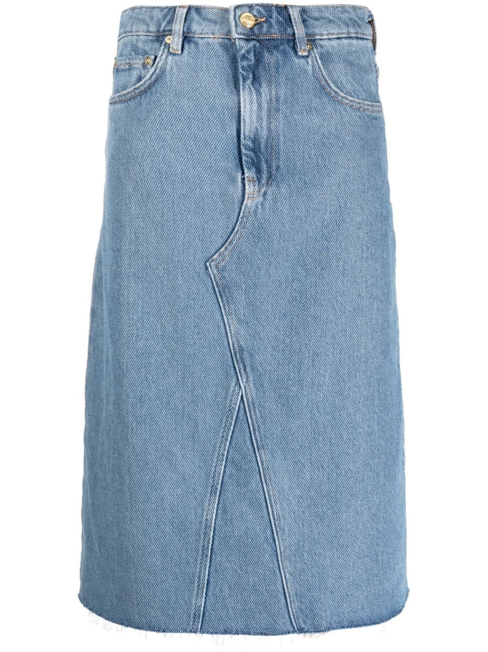 GANNI high-waist denim skirt - Blue von GANNI