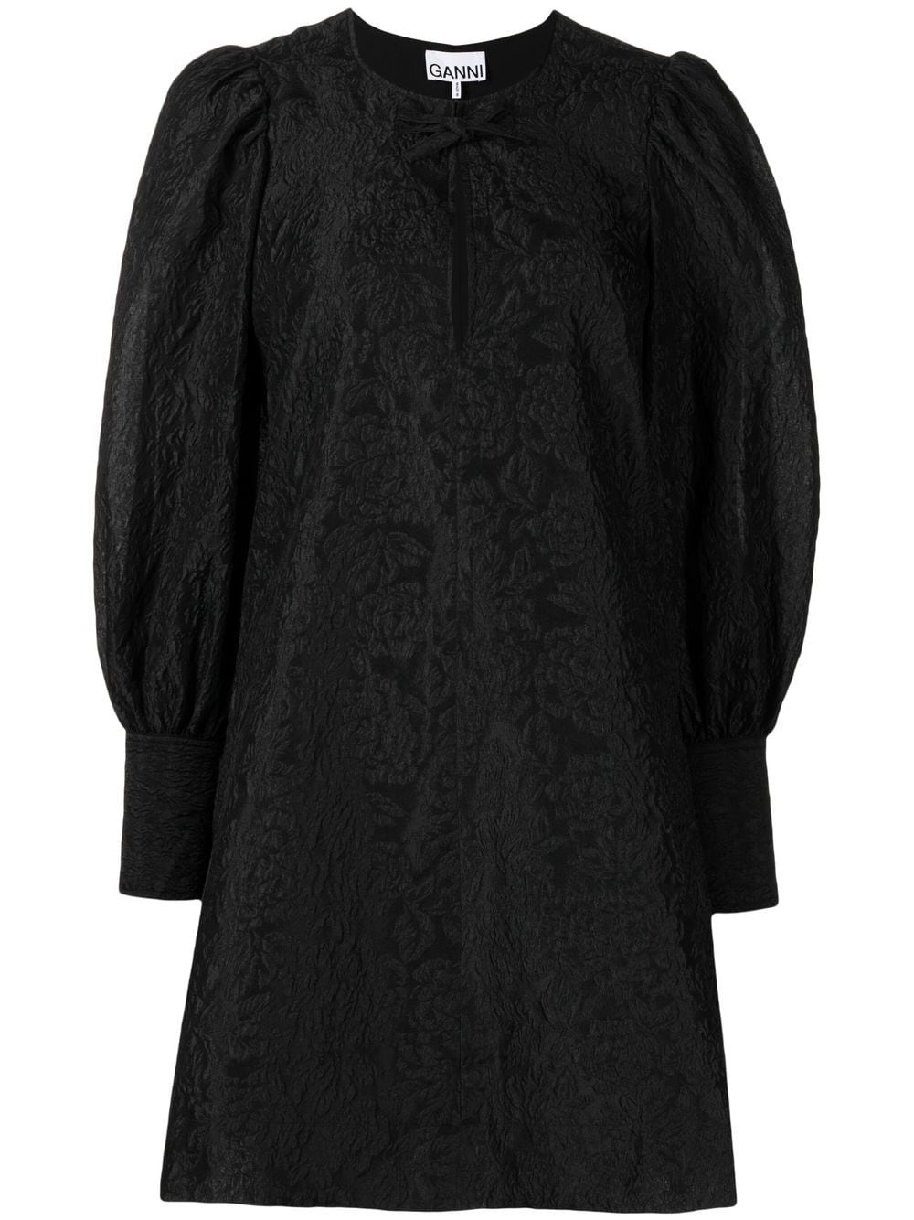 GANNI jacquard organza mini-dress - Black von GANNI