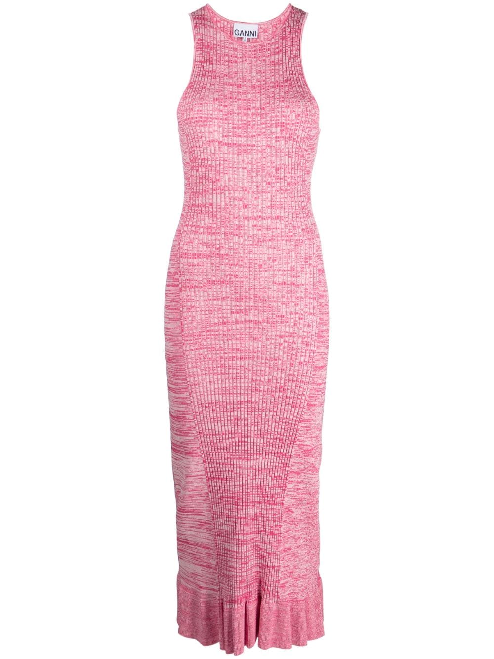 GANNI knitted midi dress - Pink von GANNI