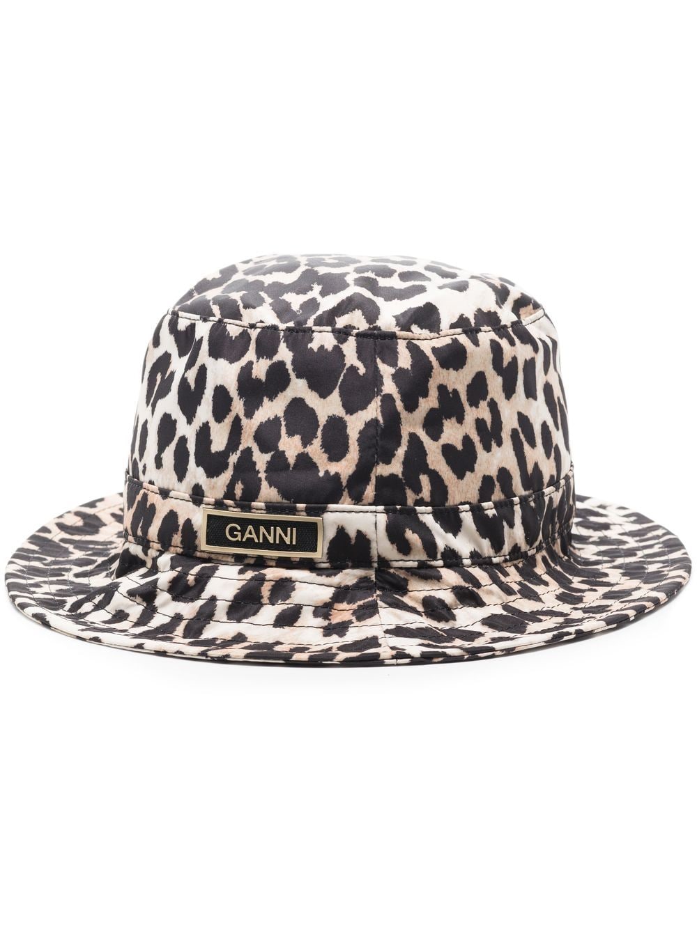 GANNI leopard-print bucket hat - Brown von GANNI