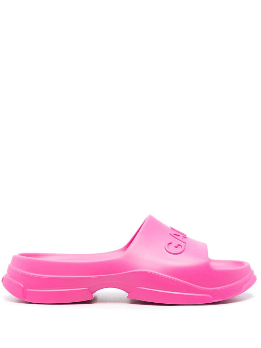 GANNI logo-embossed chunky slides - Pink von GANNI