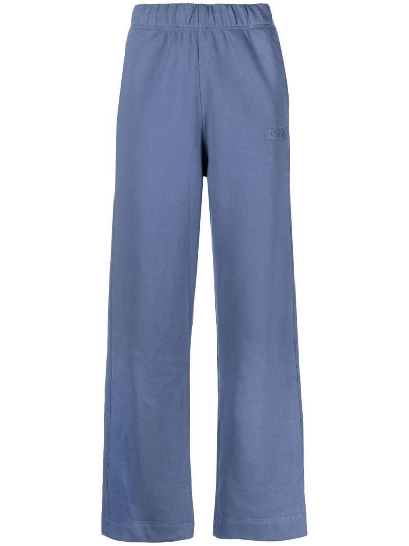 GANNI logo-embroidered track pants - Blue von GANNI