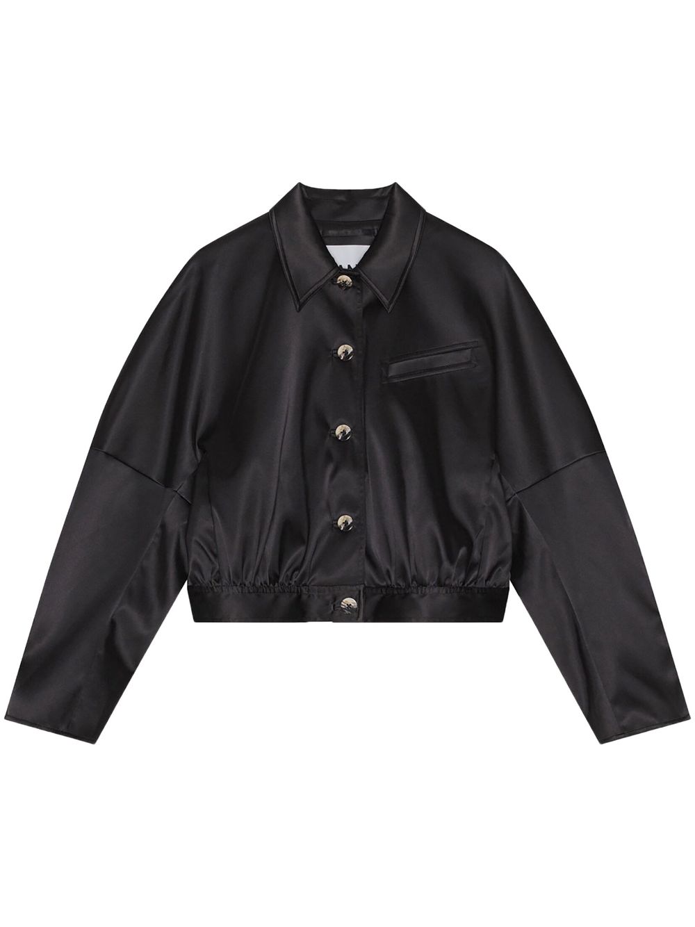 GANNI long-sleeve bomber jacket - Black von GANNI