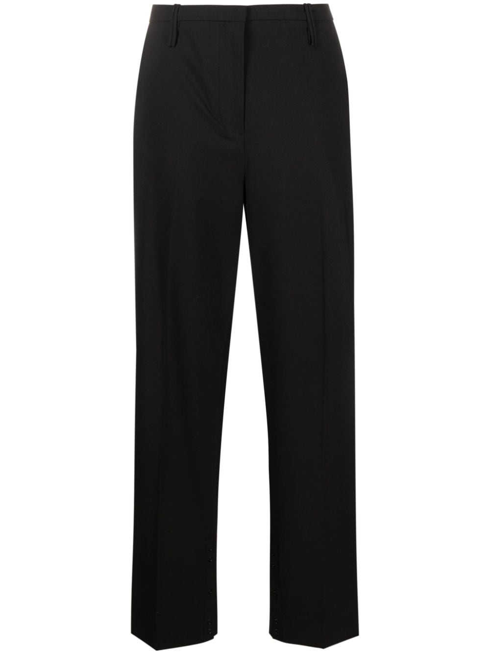 GANNI mid-rise tailored trousers - Black von GANNI