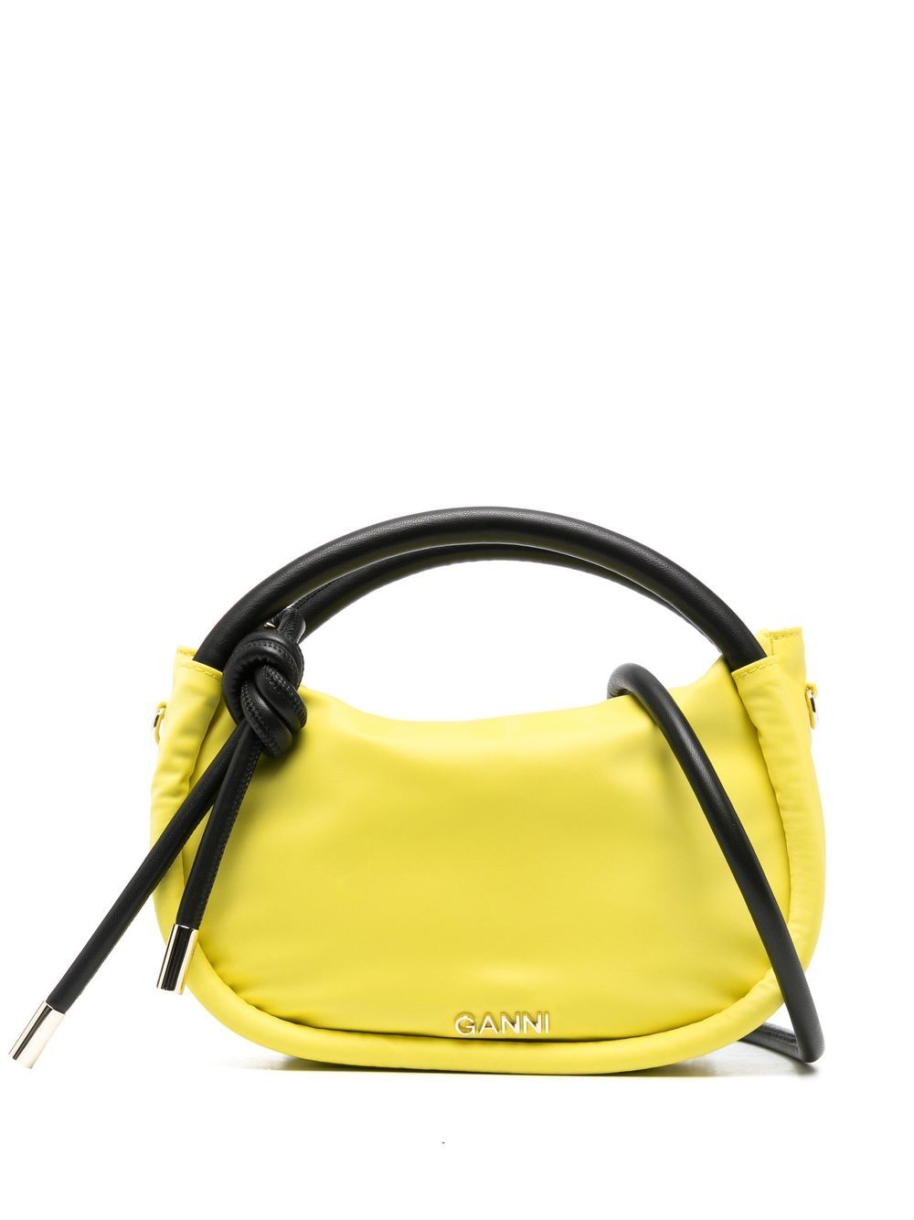 GANNI mini Knot top-handle bag - Yellow von GANNI