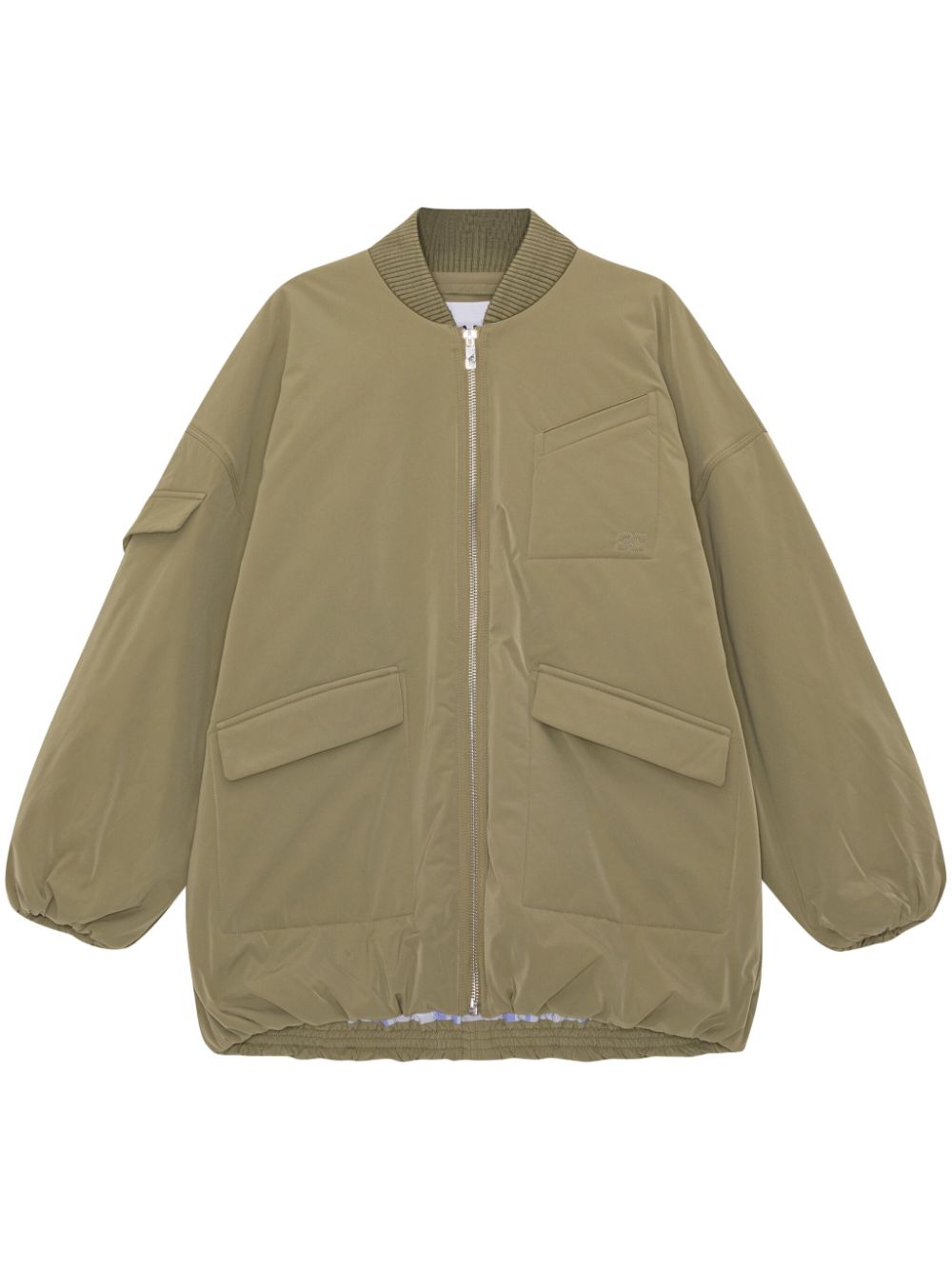 GANNI oversized multiple-pocket bomber jacket - Green von GANNI