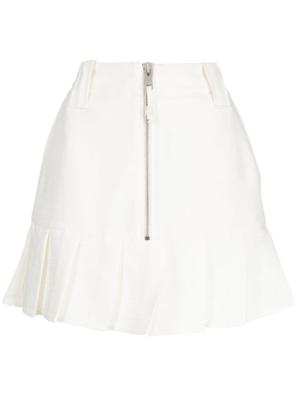 GANNI pleated mini skirt - White von GANNI
