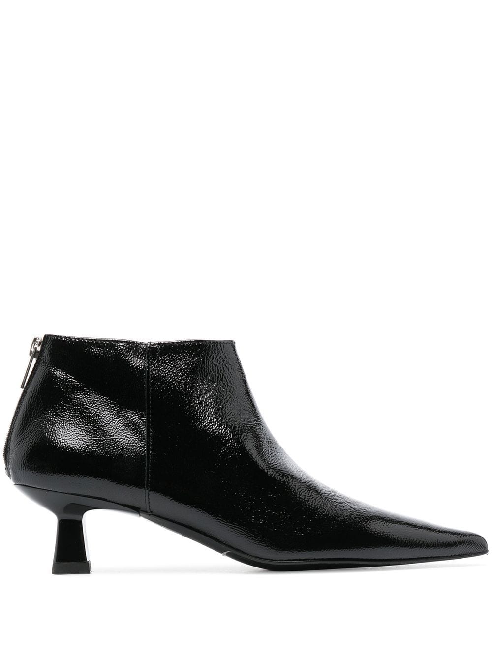 GANNI point-toe 50mm crop boots - Black von GANNI