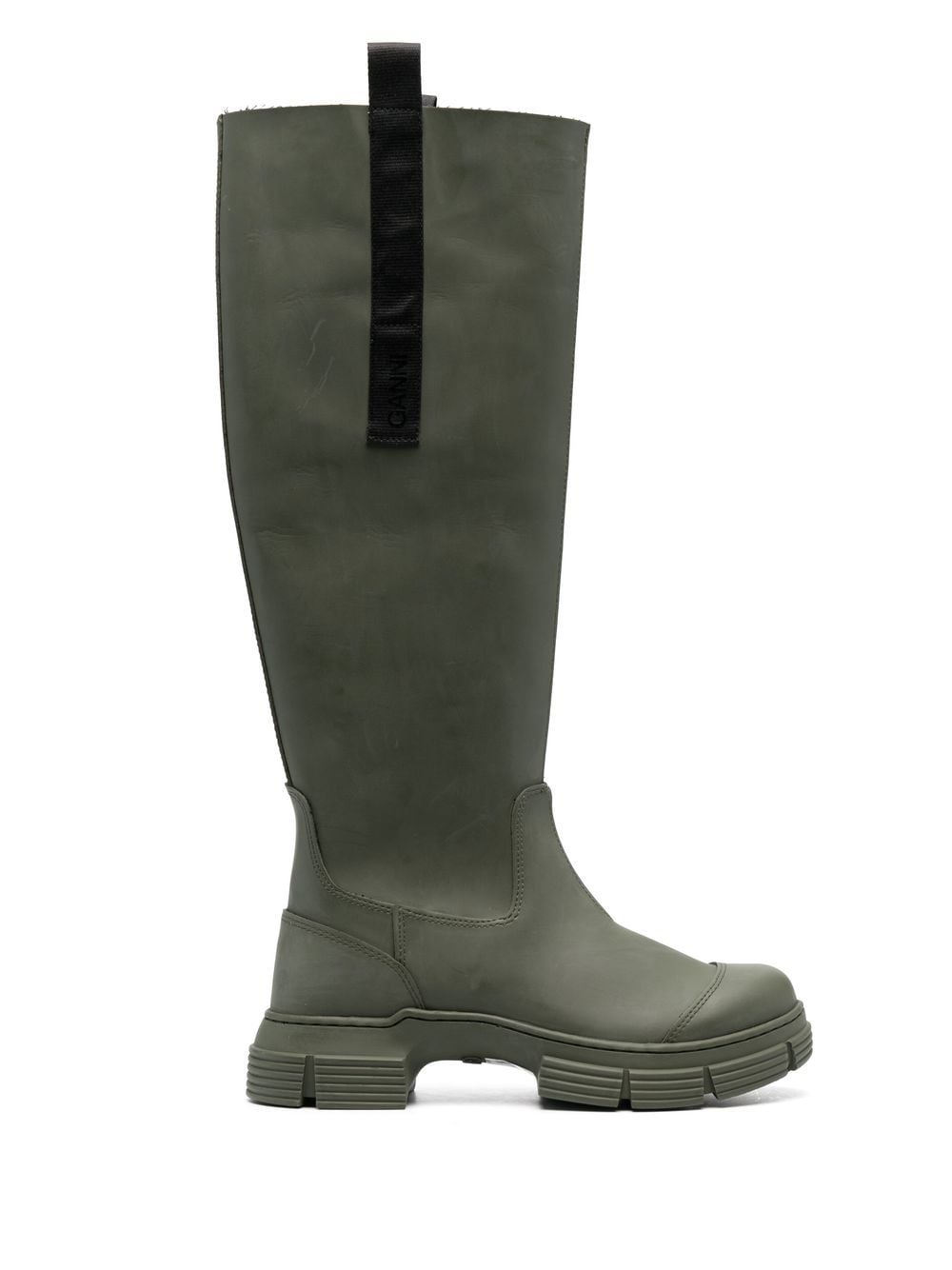 GANNI recycled-rubber Country boots - Green von GANNI
