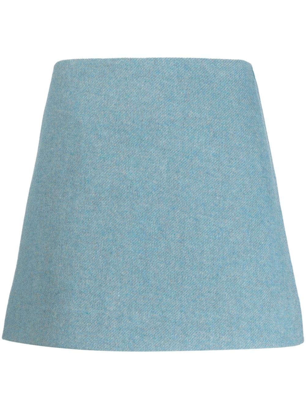 GANNI recycled wool-blend miniskirt - Blue von GANNI