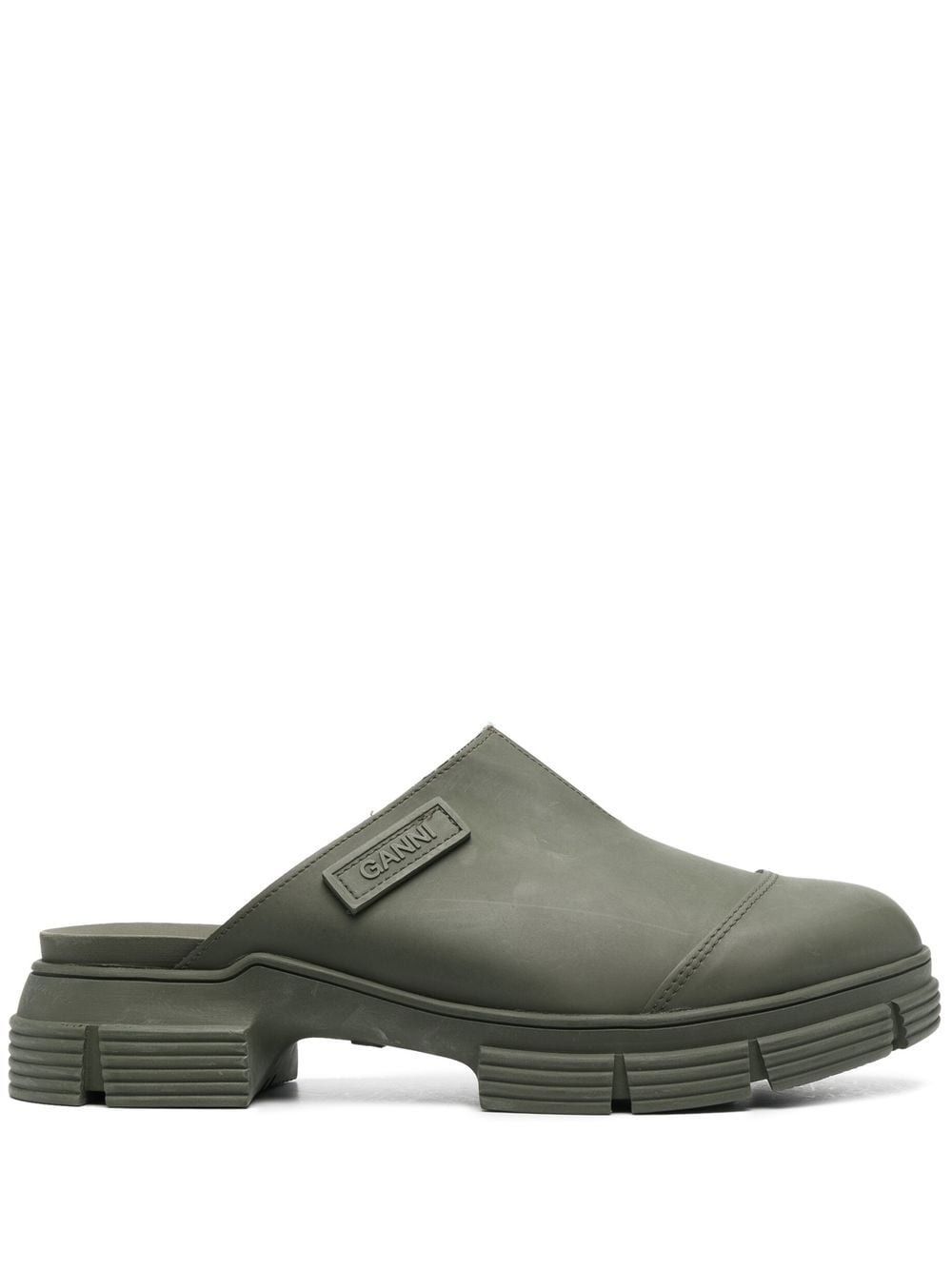 GANNI slip-on rubber mules - Green von GANNI