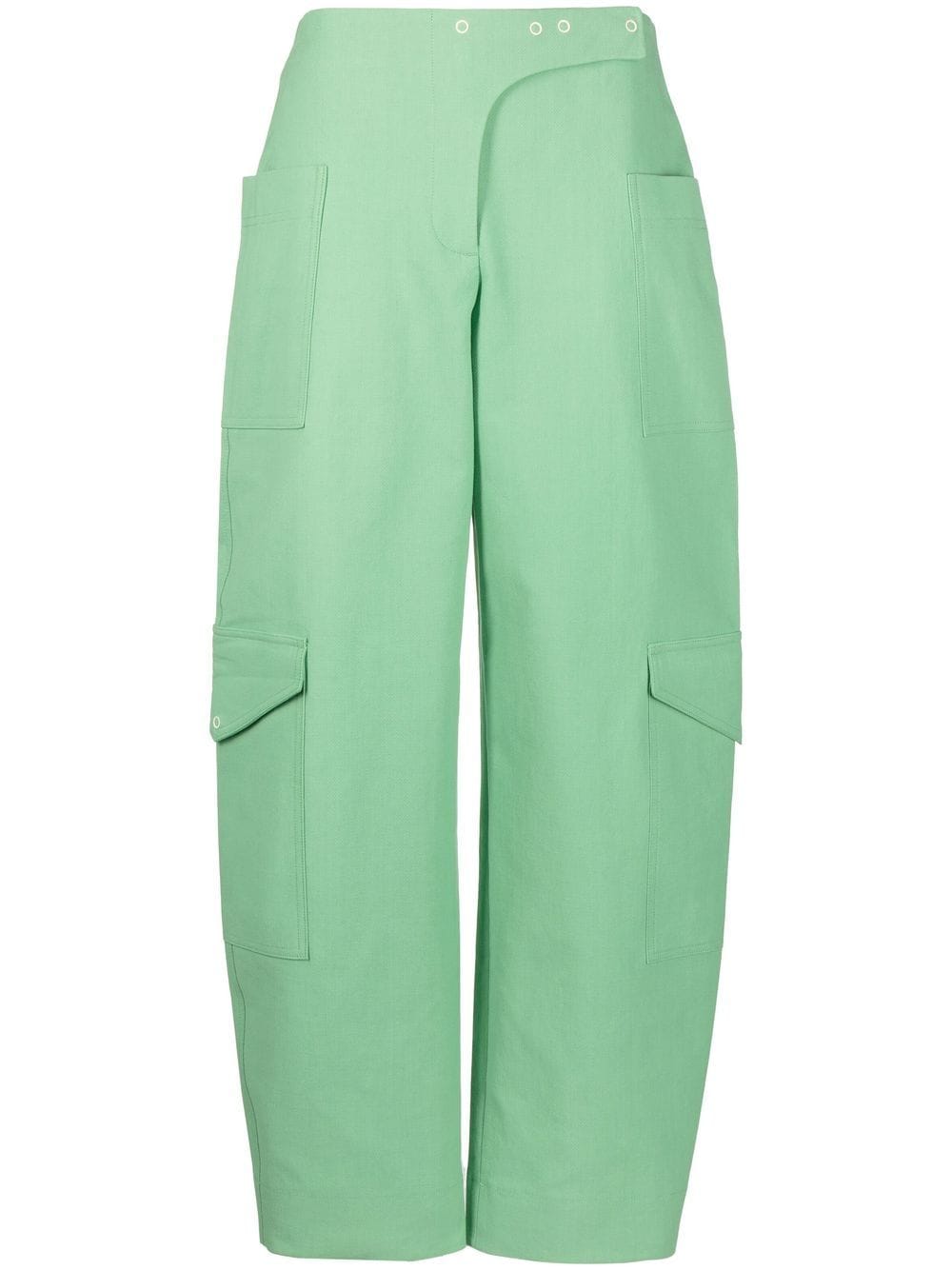 GANNI tapered cargo trousers - Green von GANNI