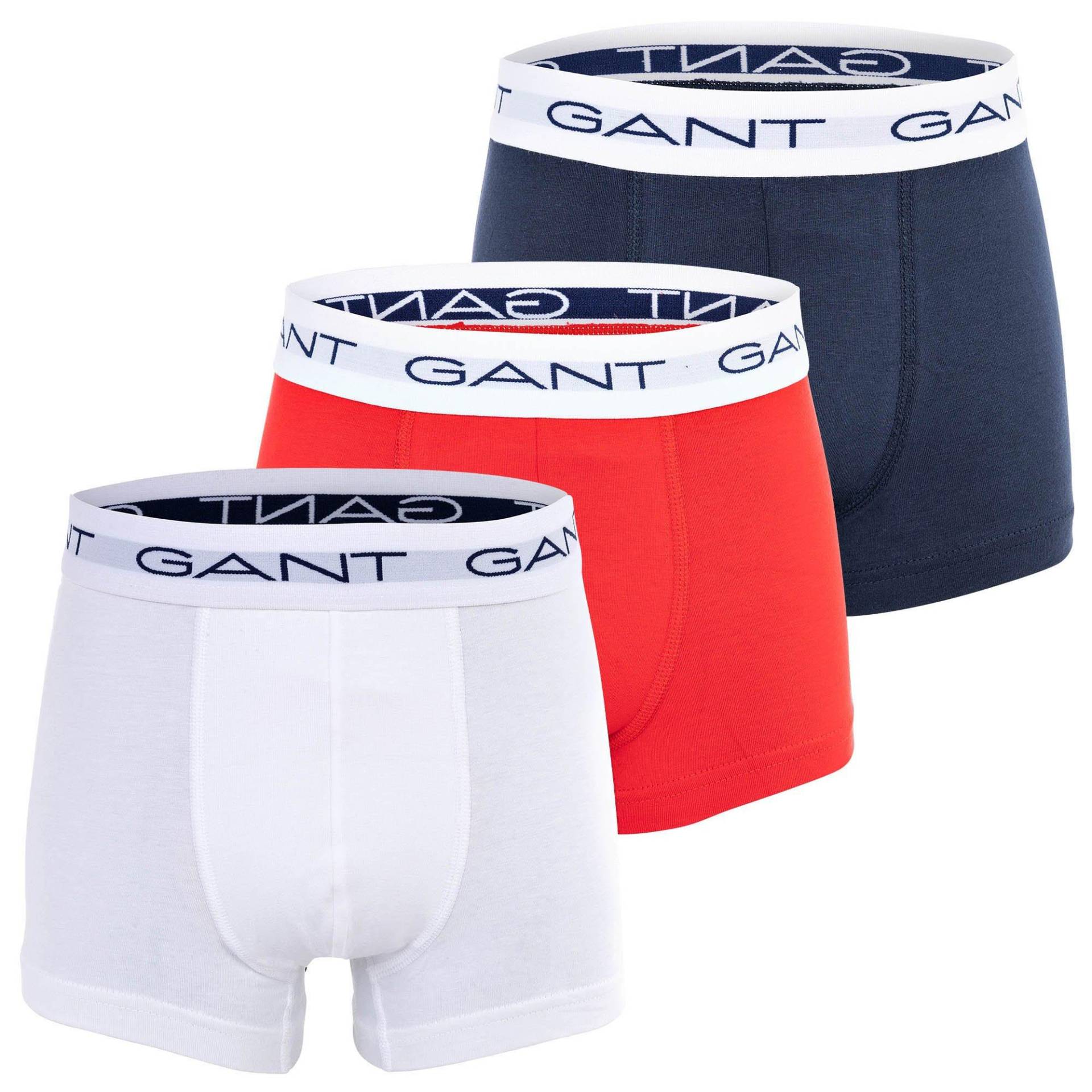 Boxershort 3er Pack Figurbetont Jungen Blau 134/140 von GANT