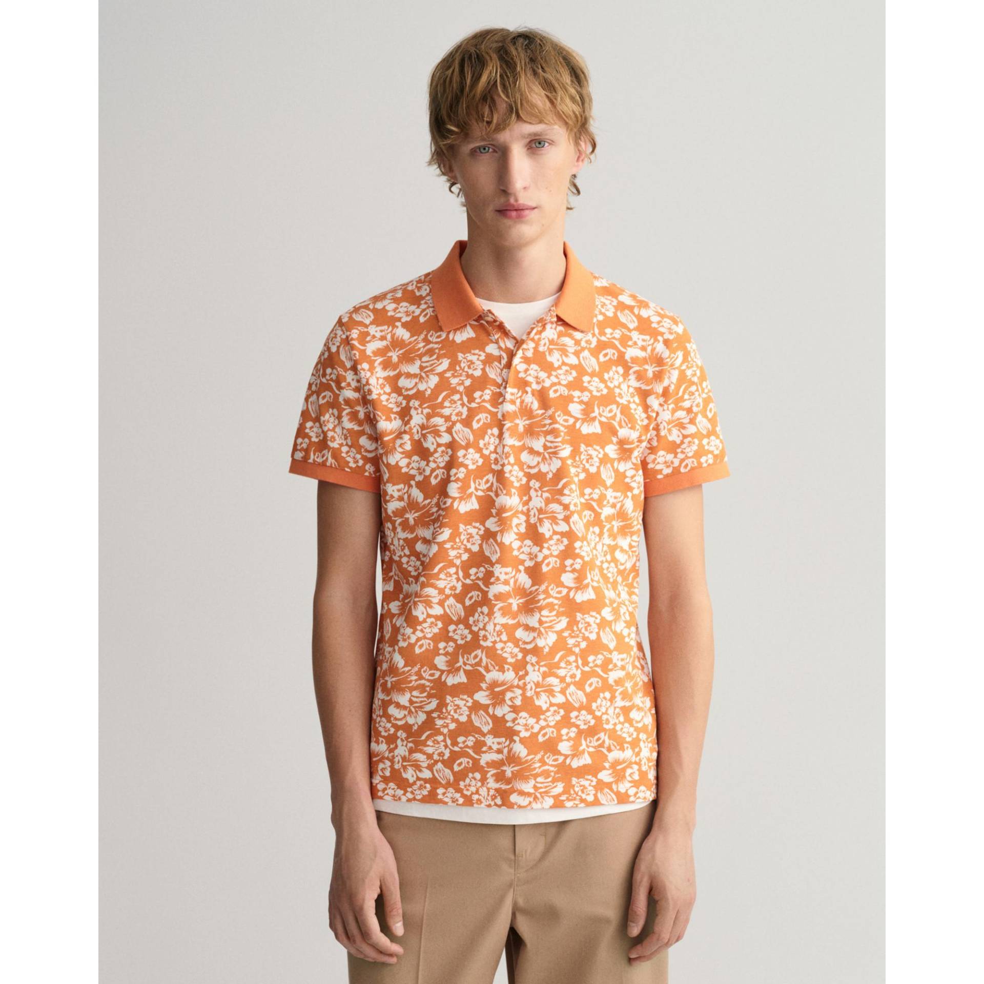 Poloshirt, Kurzarm Herren Orange  M von GANT