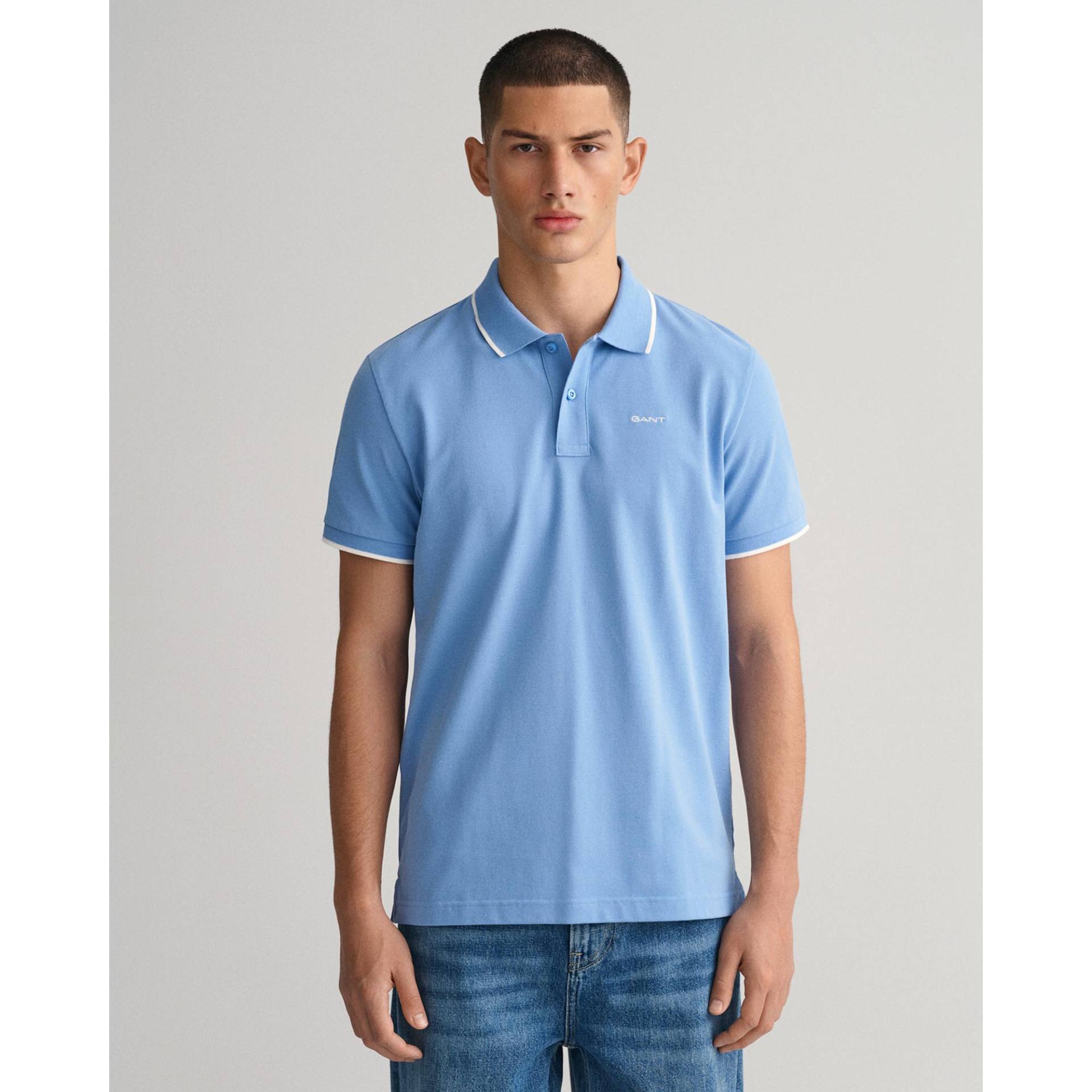 Poloshirt, Kurzarm Herren Blau  S von GANT