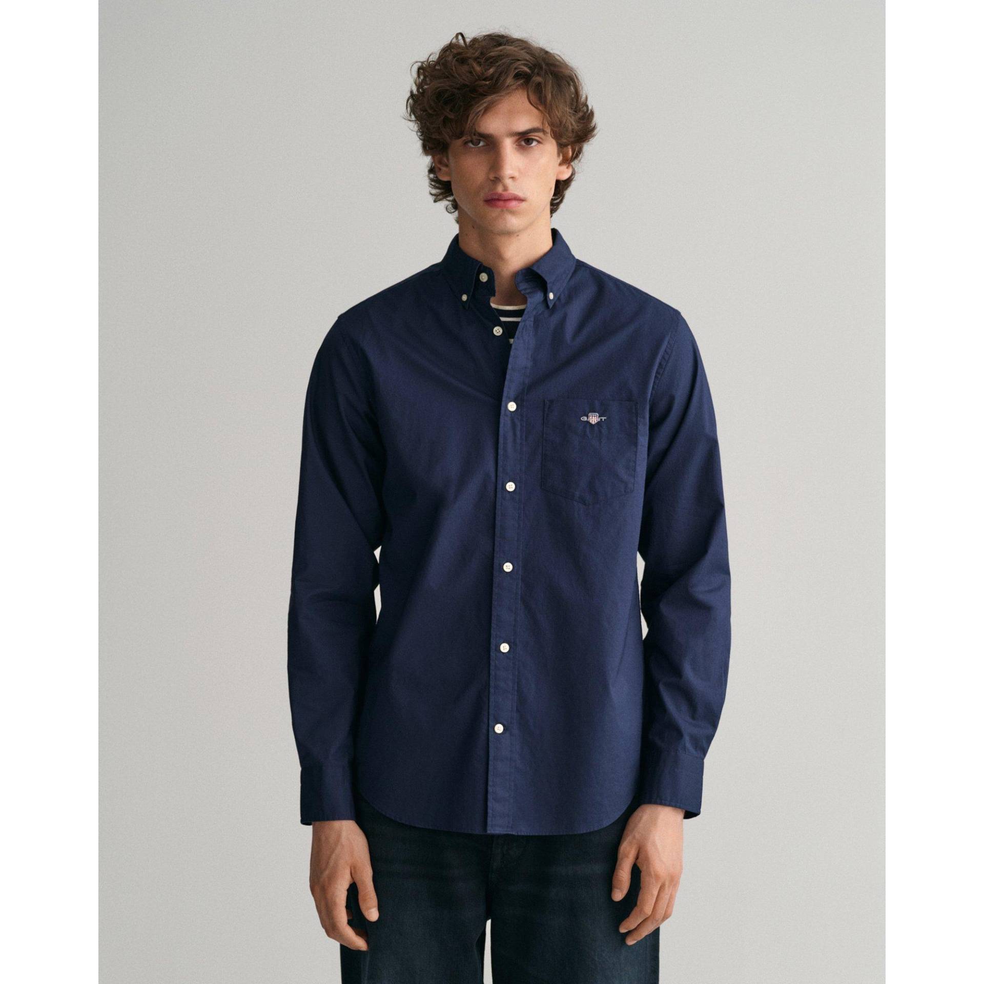 Hemd, Langarm Herren Marine XL von GANT