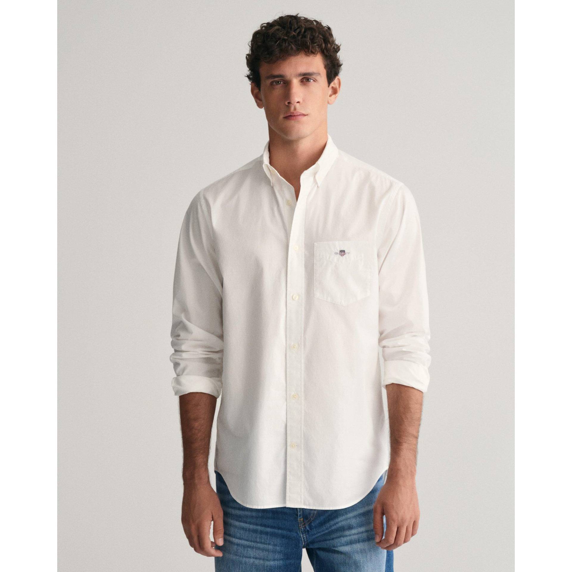 Hemd, Langarm Herren Weiss XL von GANT