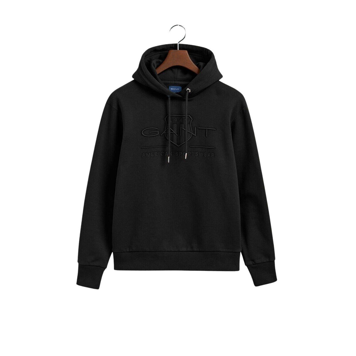 Hoodie Tonal Shield Herren Schwarz L von GANT