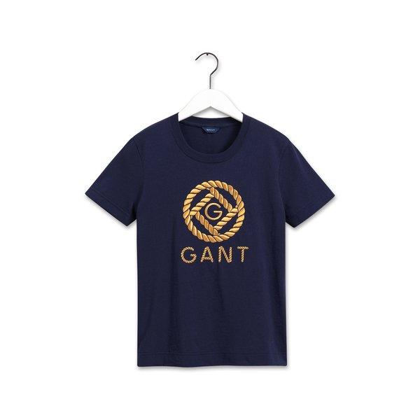 T-shirt, Kurzarm Damen Dunkelblau L von GANT