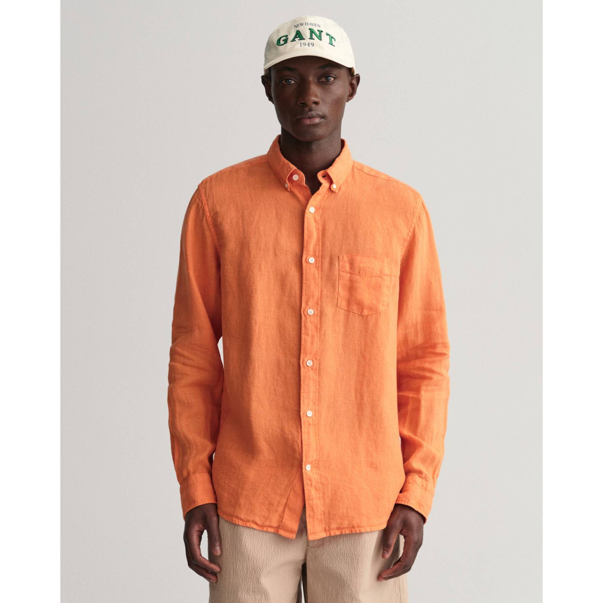 Hemd, Langarm Herren Orange  M von GANT